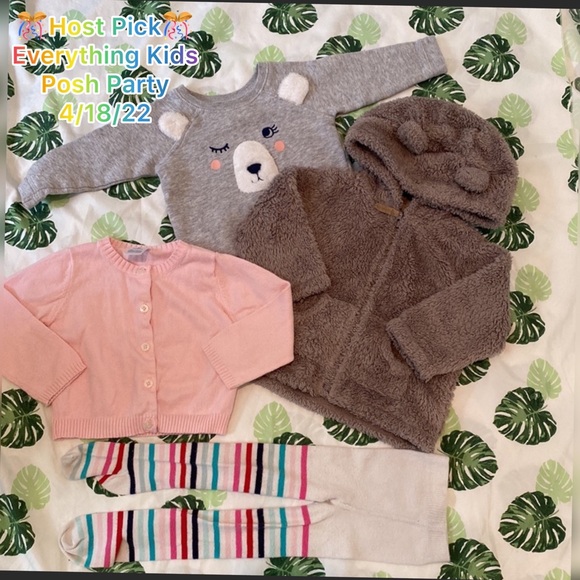 Bundle of Jacket, Sweatshirt, Sweater and Tight for 9 Month Baby Girl - Picture 1 of 16